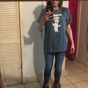 👀NICE❗️old school poke me Pillsberry dough boy teens medium relaxed fit